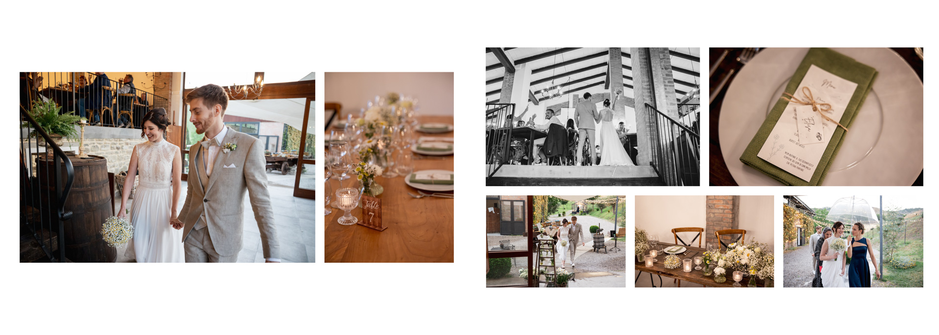 impaginazione personalizzata per un fotolibro professionale per matrimonio